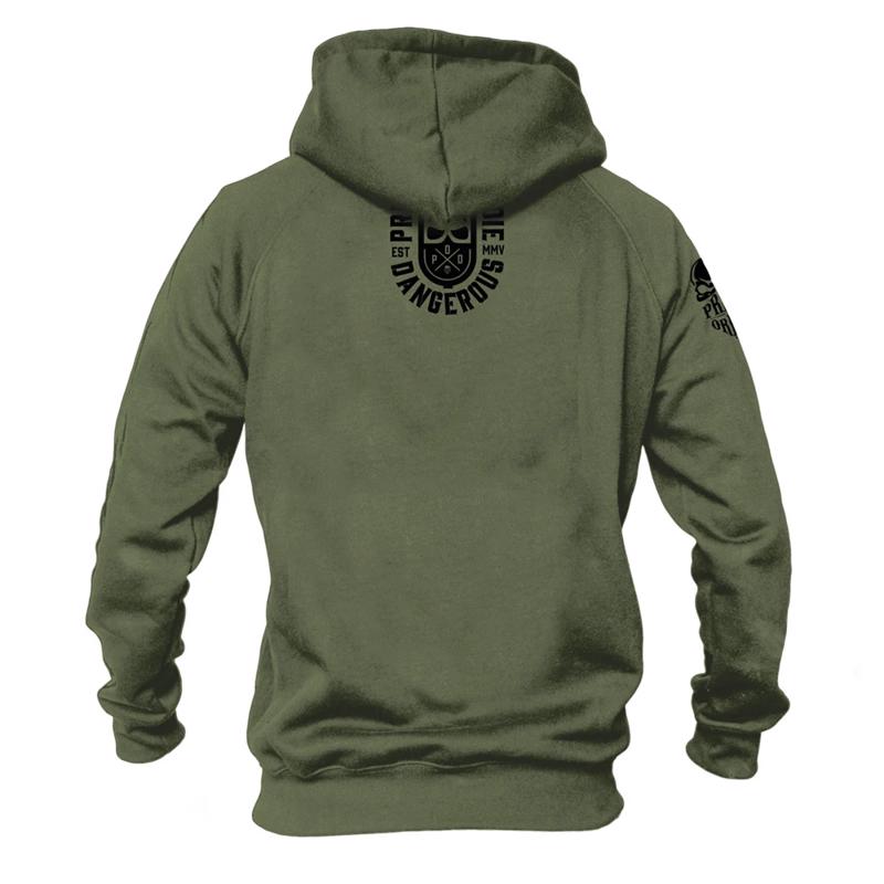 PRIDE OR DIE dangerous hoodie-khaki